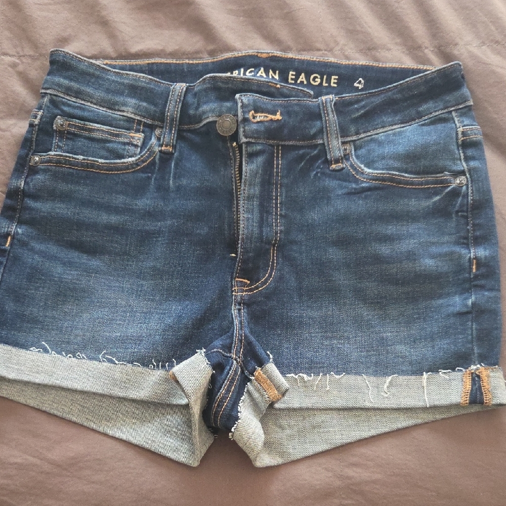 American Eagle Outfitters Dark Blue Jean Shorts